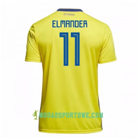 Koszulka Szwecja Elmander 11 Mistrzostwa Świata 2018 Domowe Stroje Piłkarskie